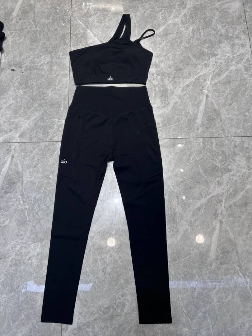 Black & Beige leggings set