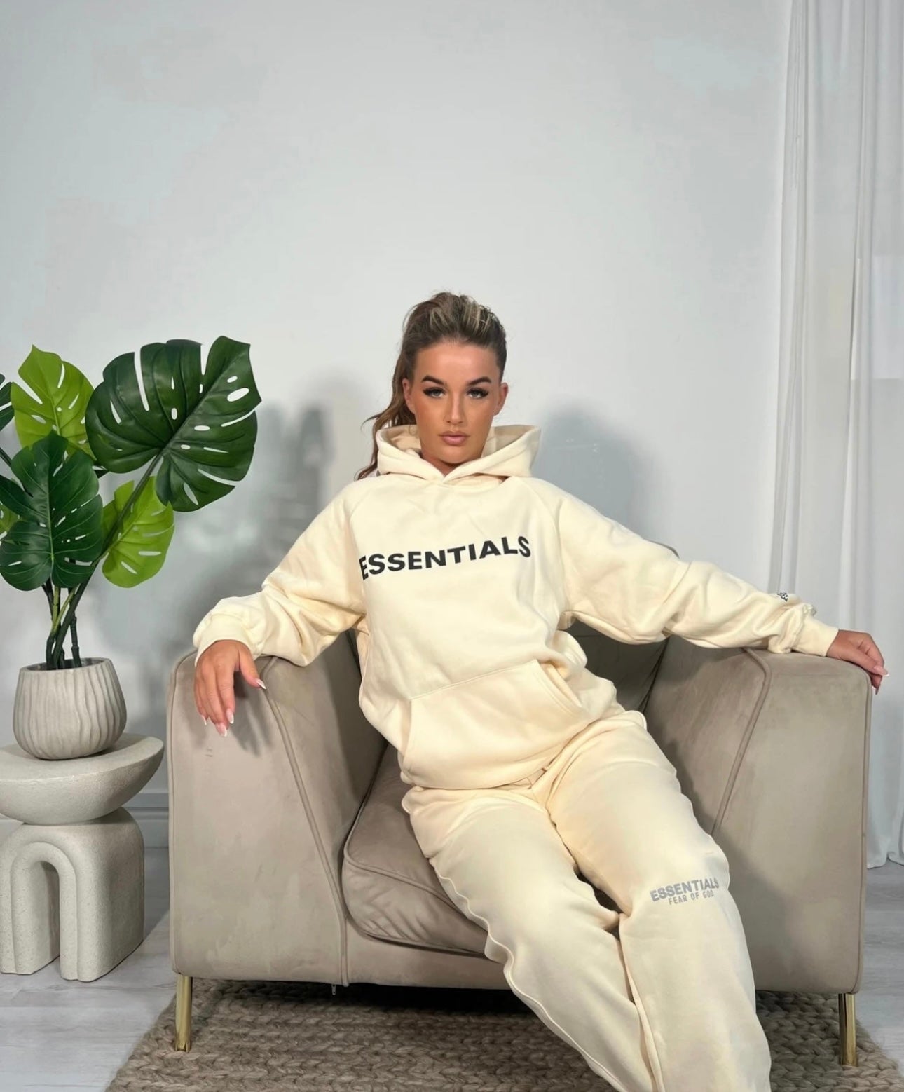 Cream tracksuit in stock