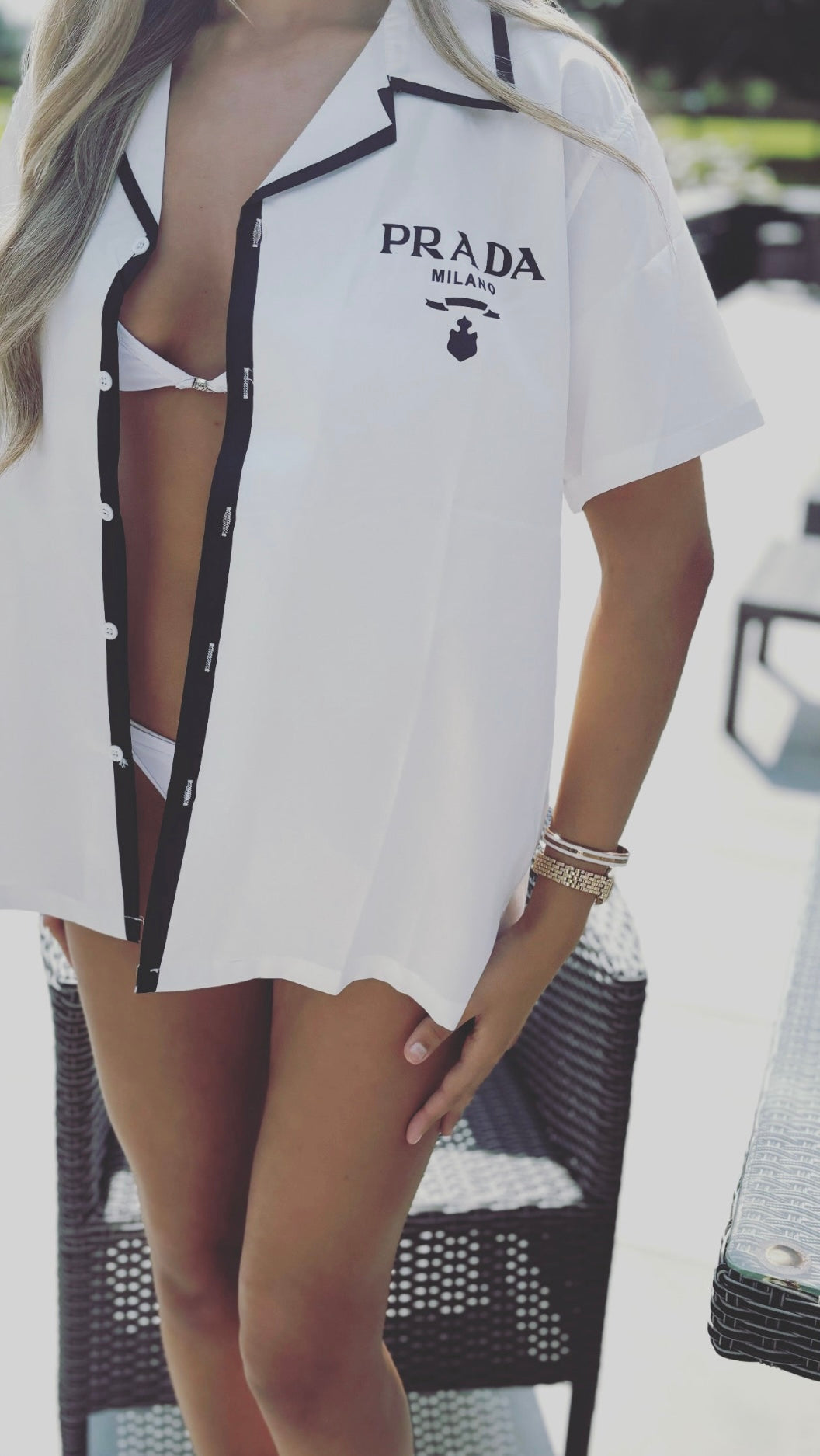 White oversized shirt in stock