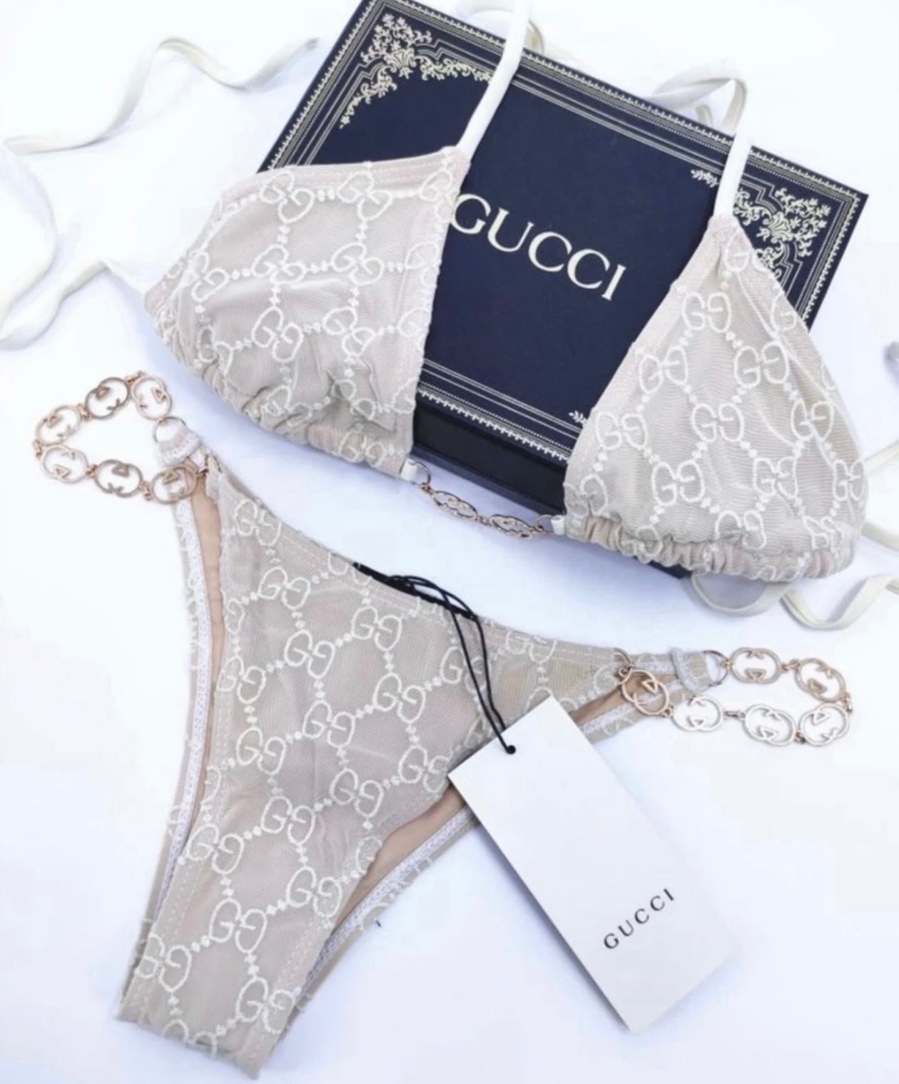 White blush bikini in stock