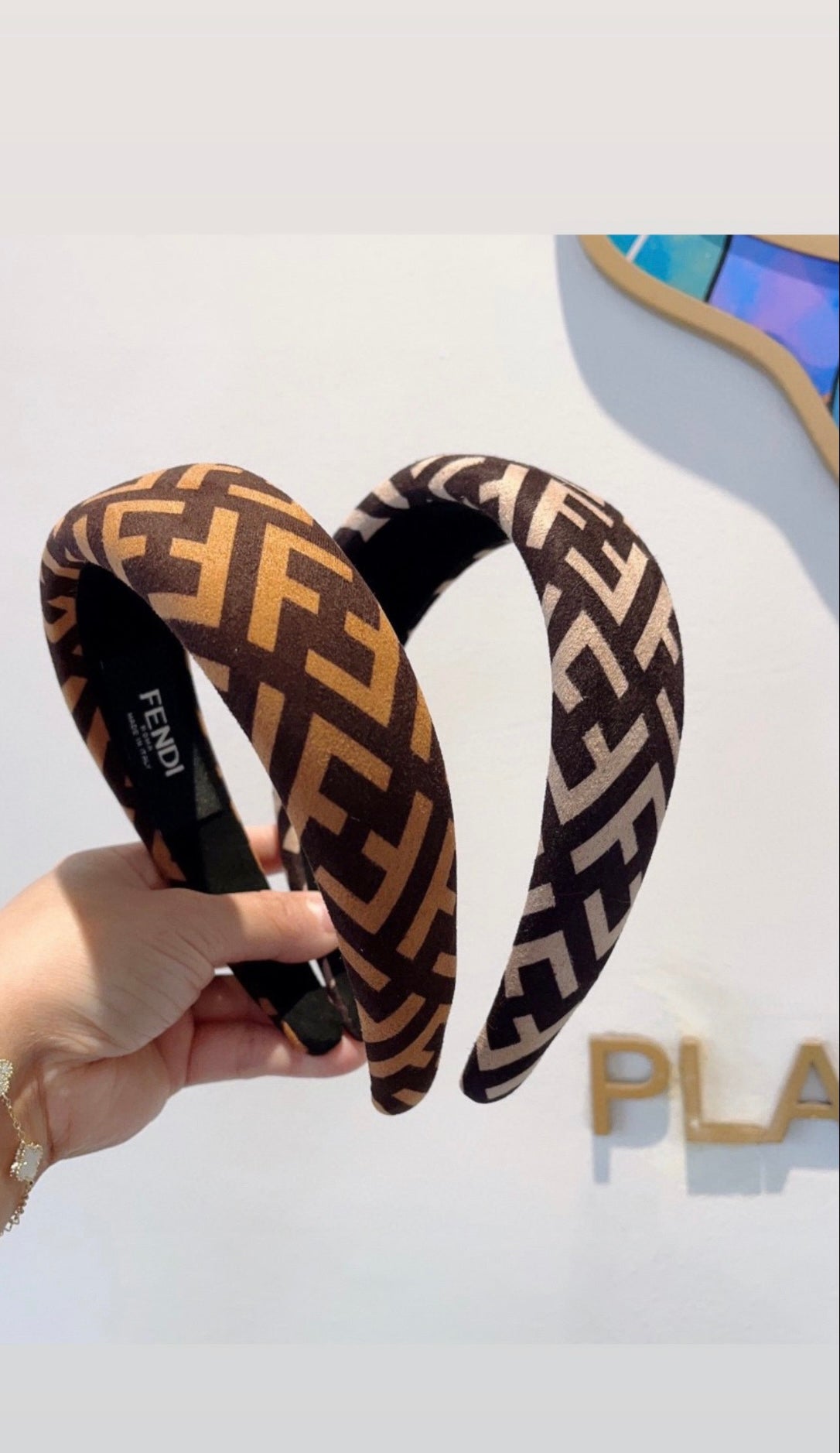 Brown Headband in stock with box