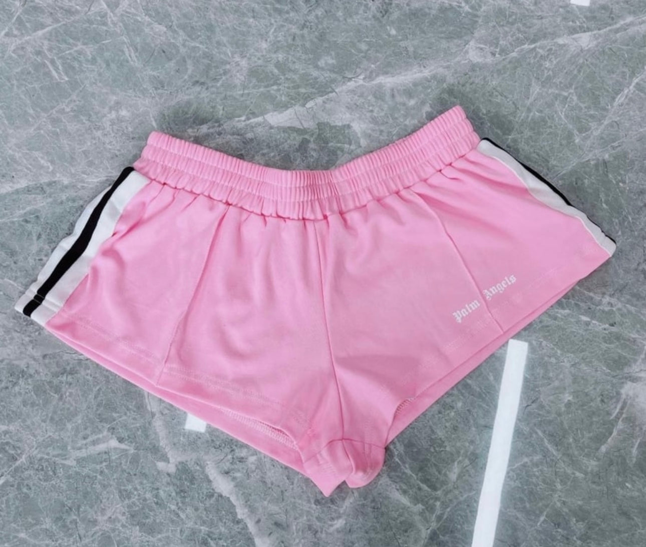Baby pink cotton shorts