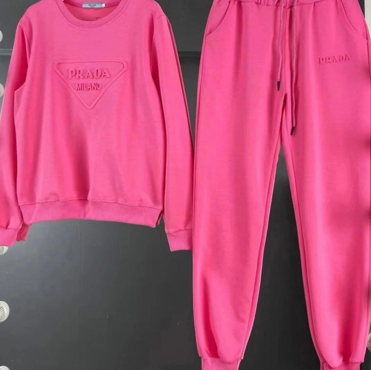 Pink tracksuit in stock