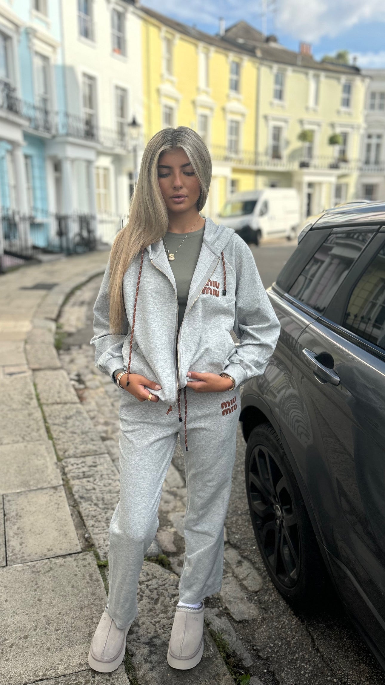 Grey tracksuit in stock