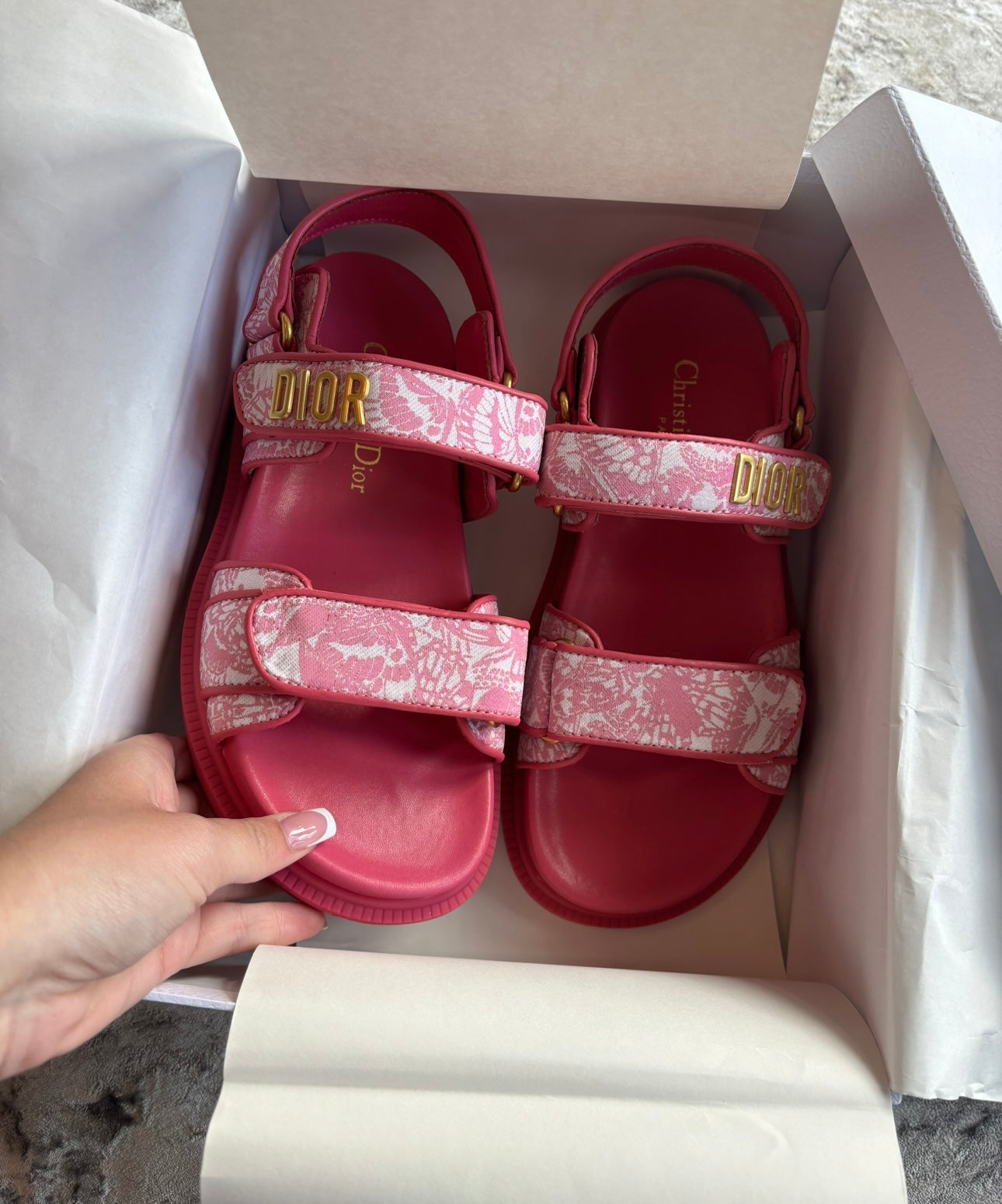 Hot pink sandals