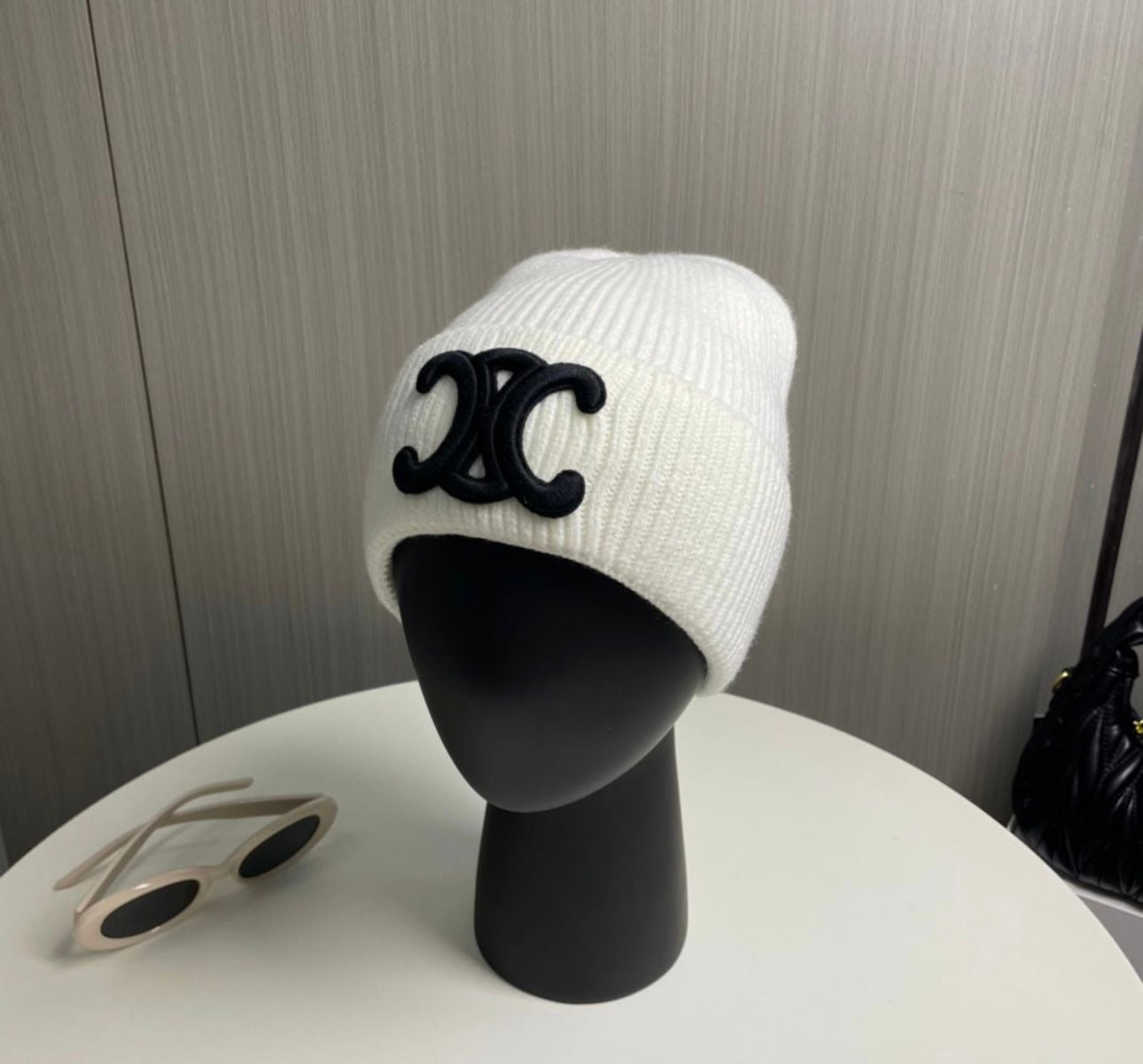 White beanie