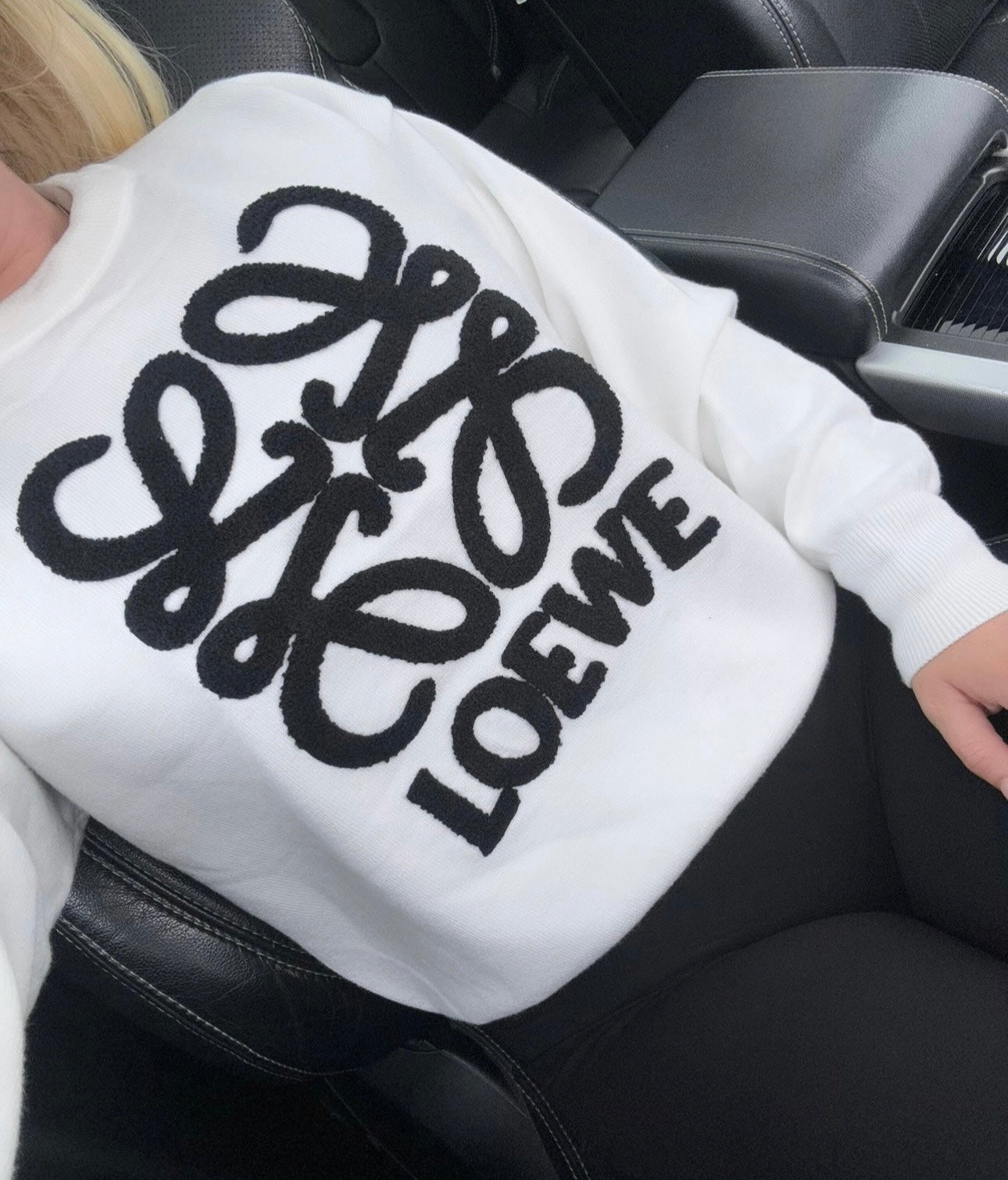 White sweatshirt in stock