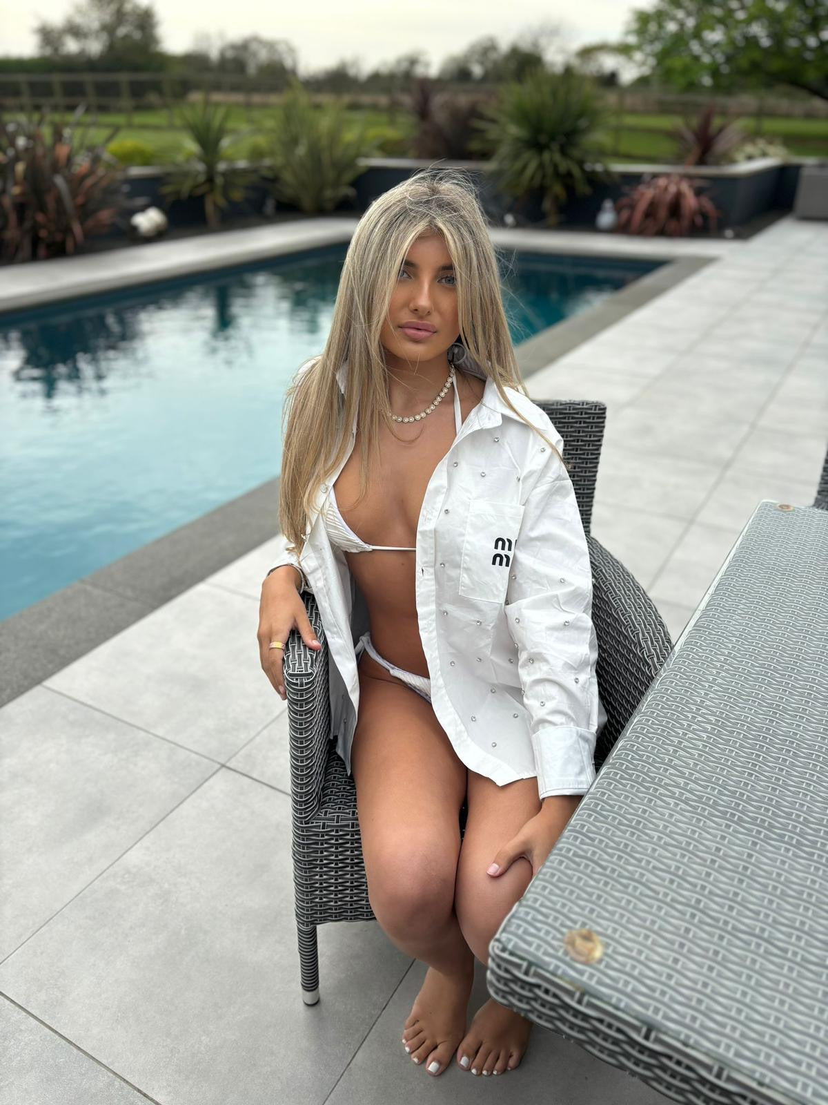 White oversized shirt
