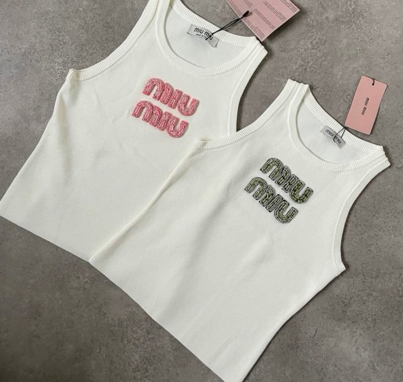 White & Pink vest top