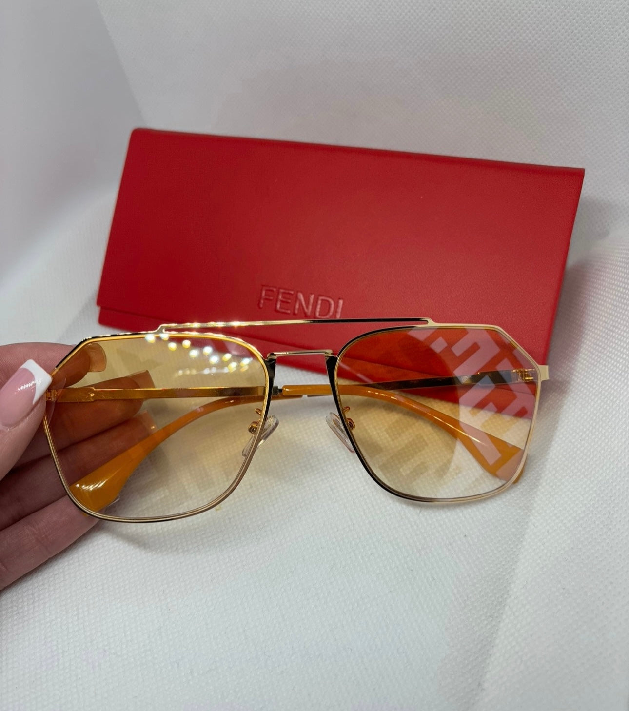 Orange sunglasses in stock