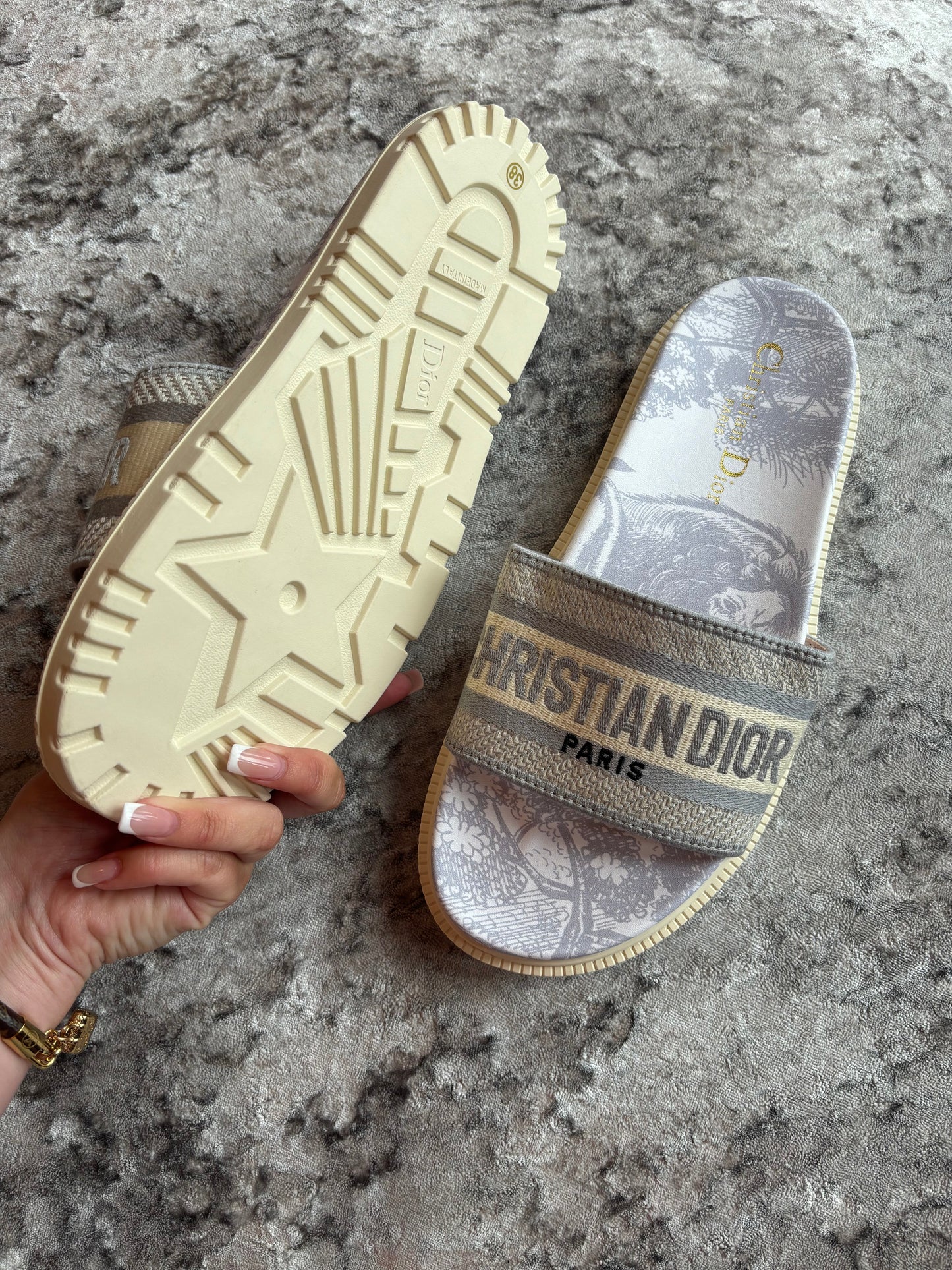 Grey slides in stock