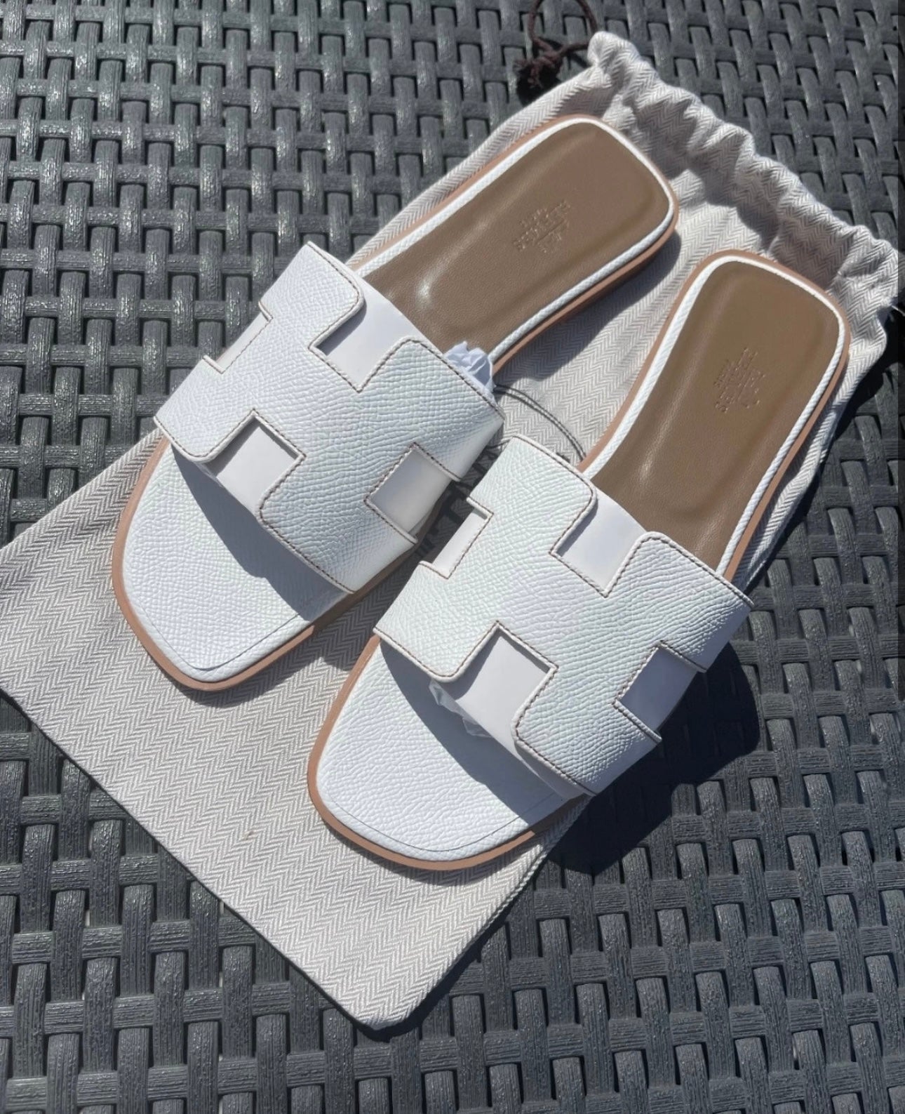 White sandals