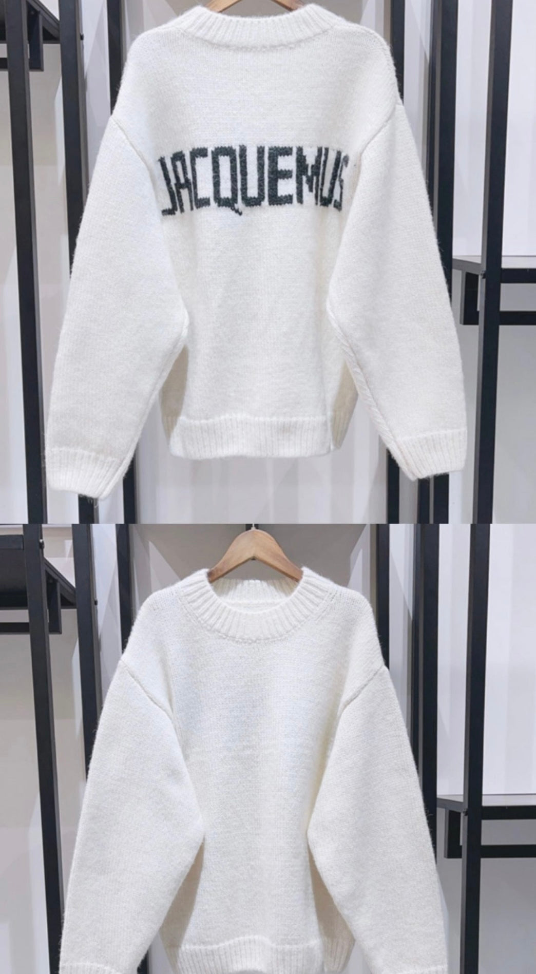 White Oversized Jumper in stock