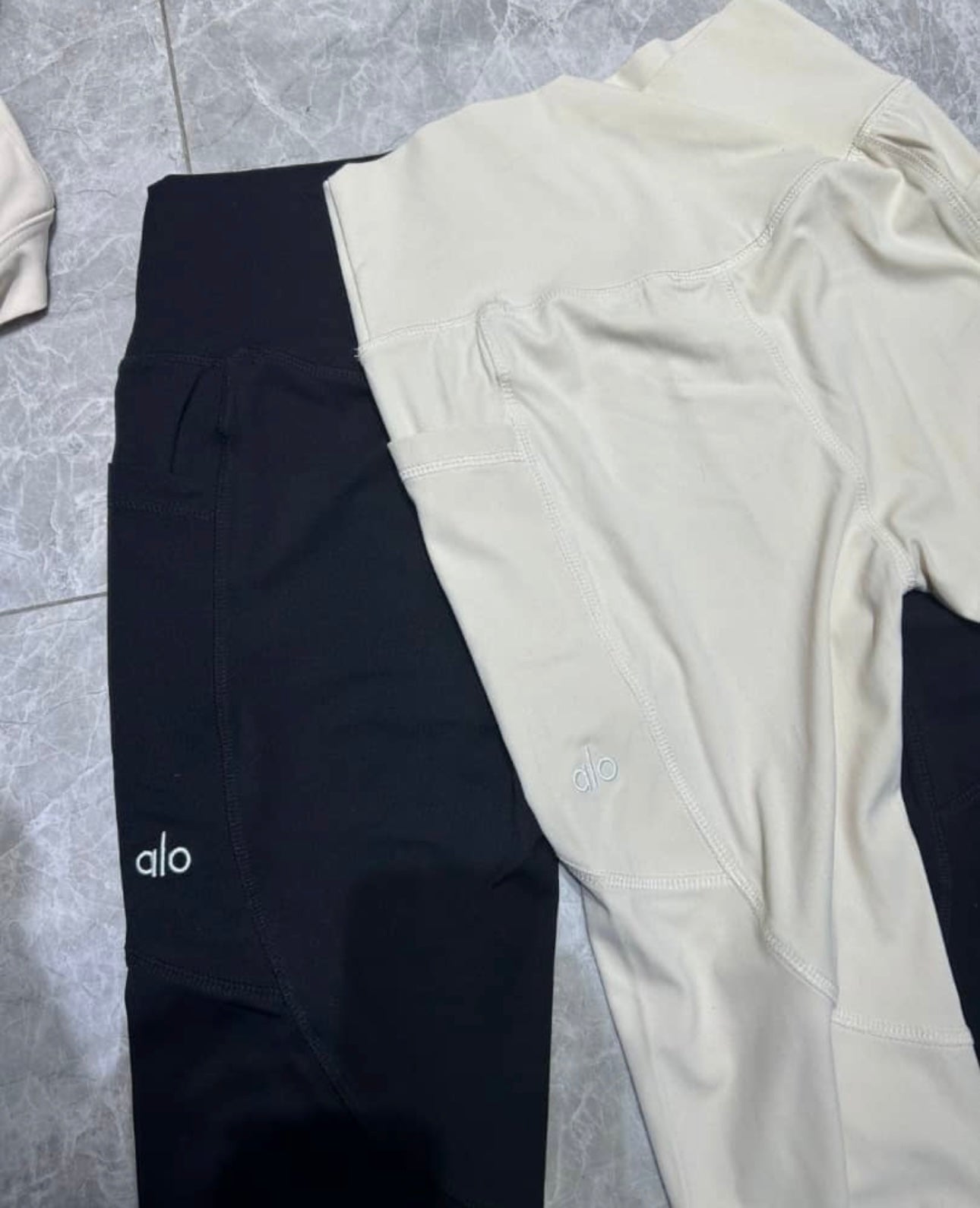 Black & Beige leggings set