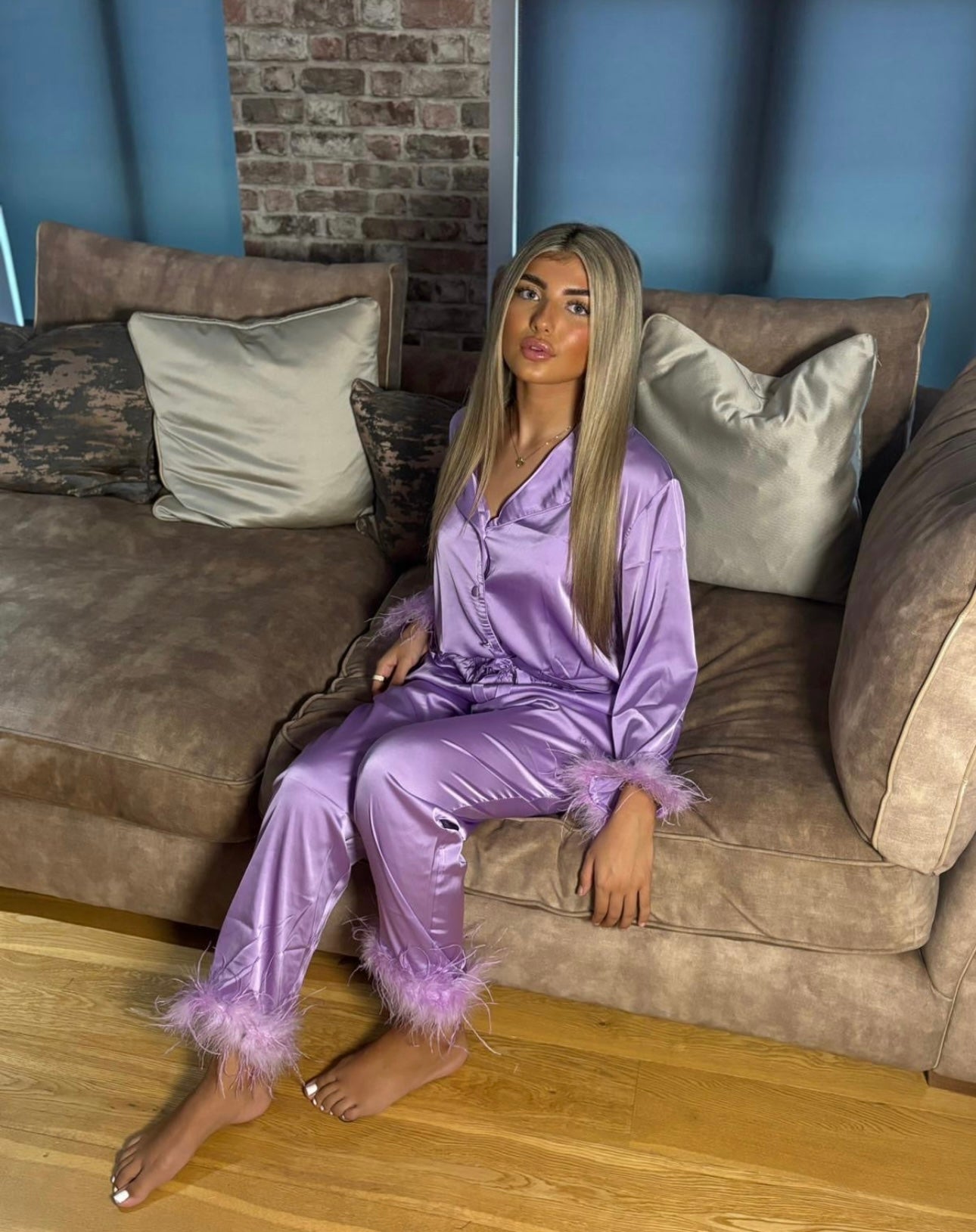 Purple Feather Pyjamas
