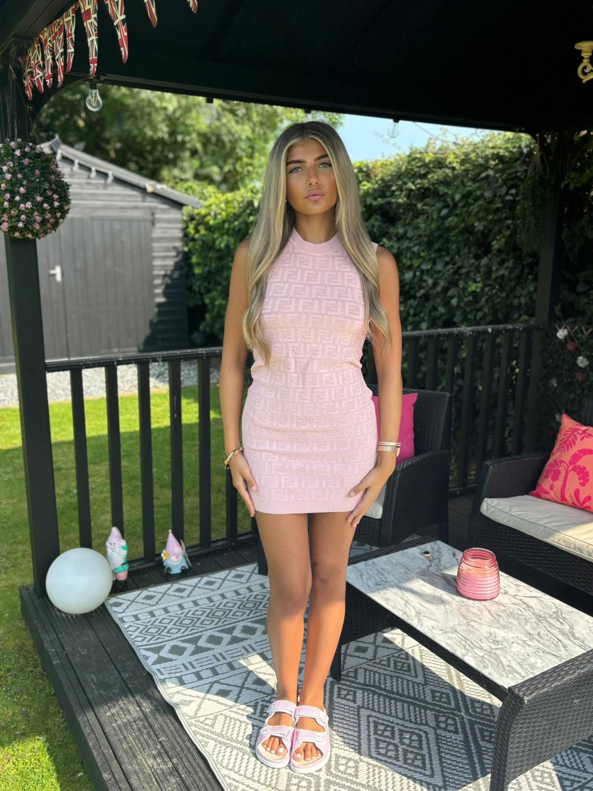 Baby pink dress