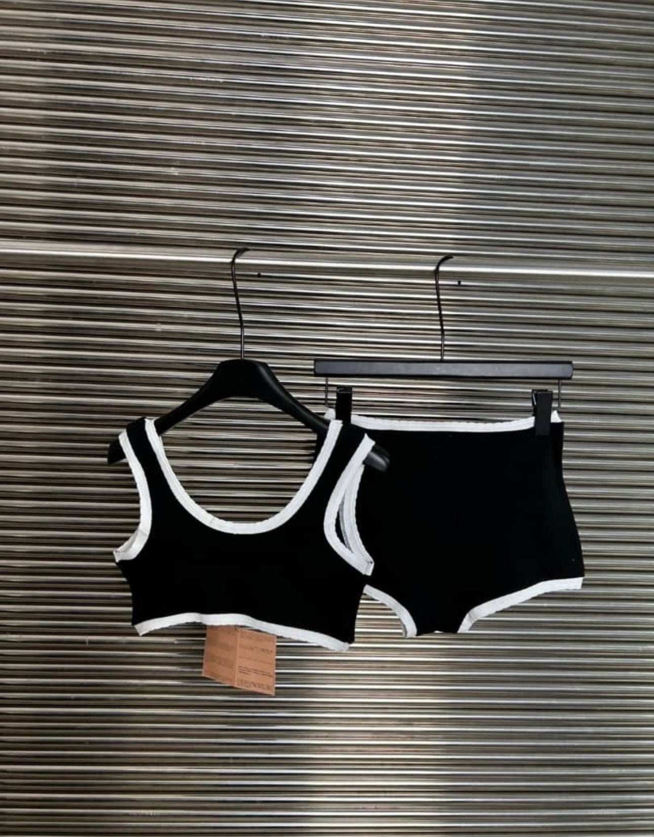 Black shorts set