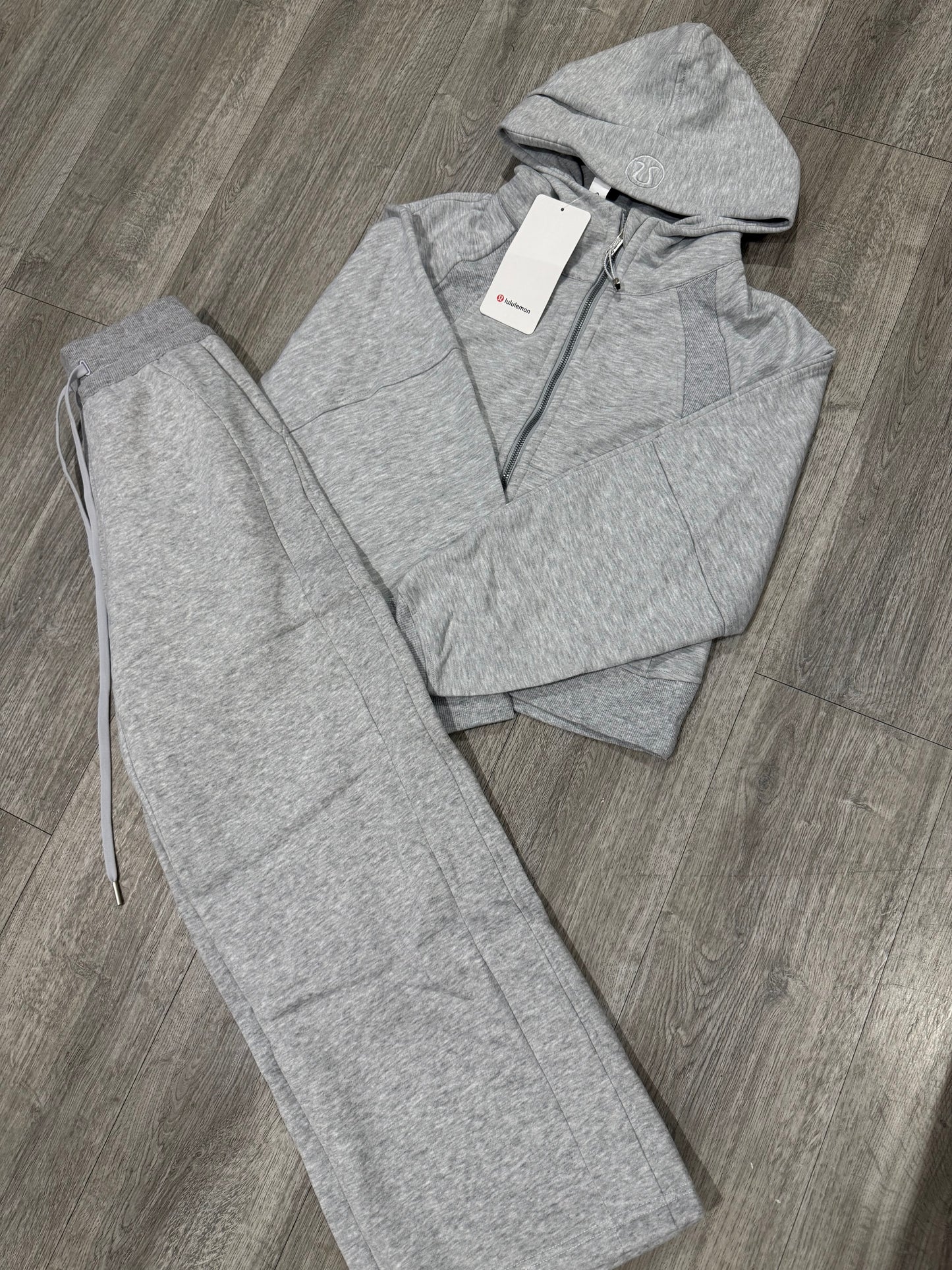Grey hooded tracksuit