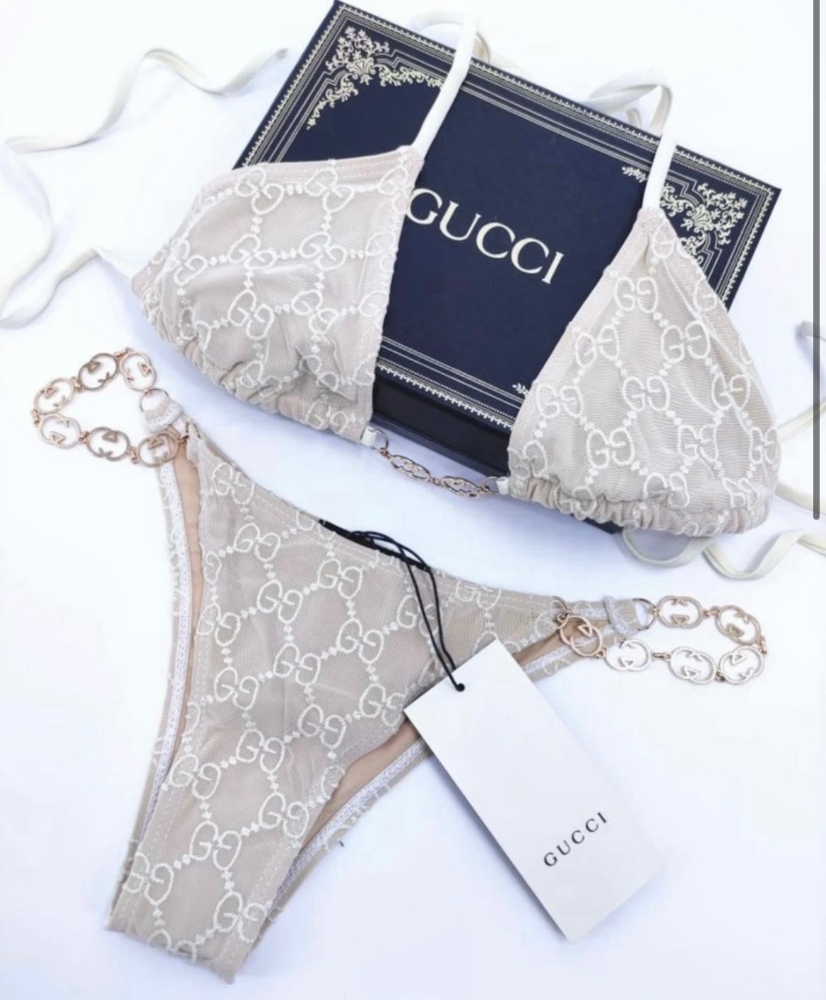 White blush bikini