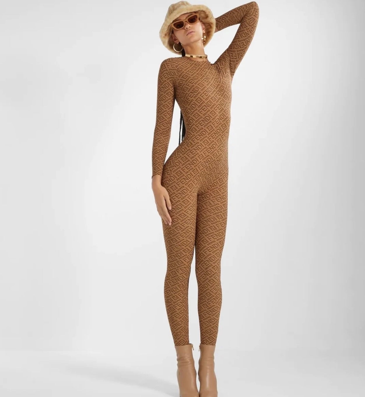 Brown jumpsuit