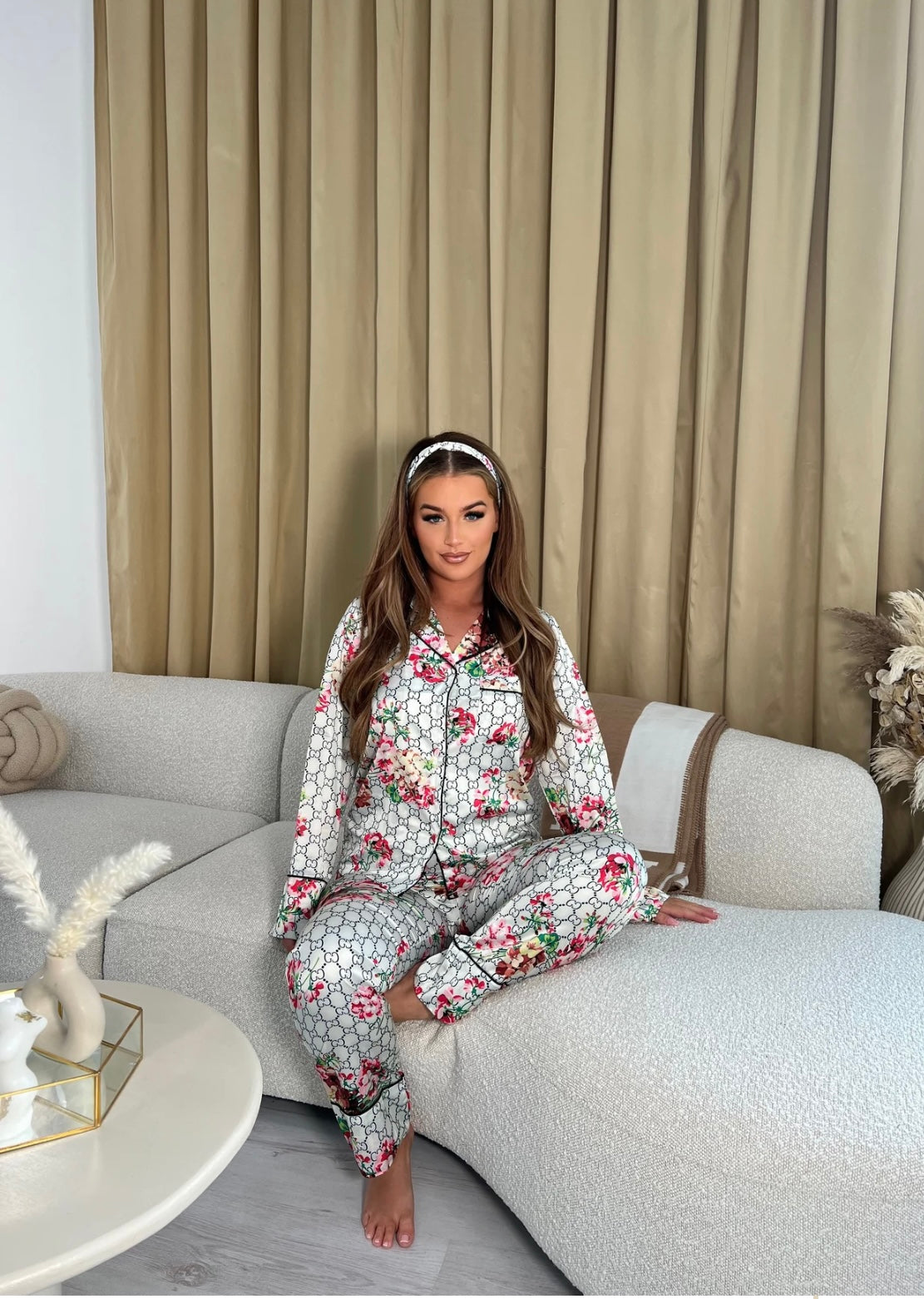 Floral long sleeve pyjamas