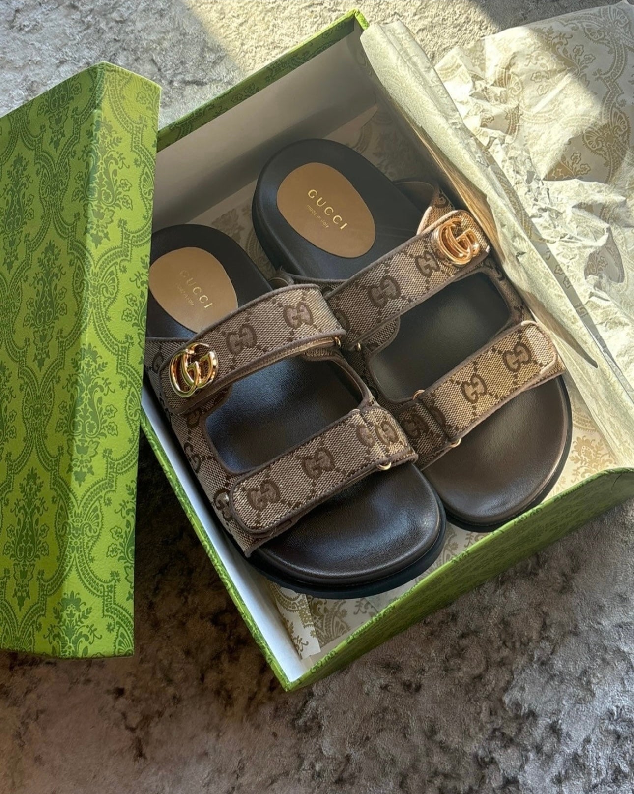 Brown sandals in stock