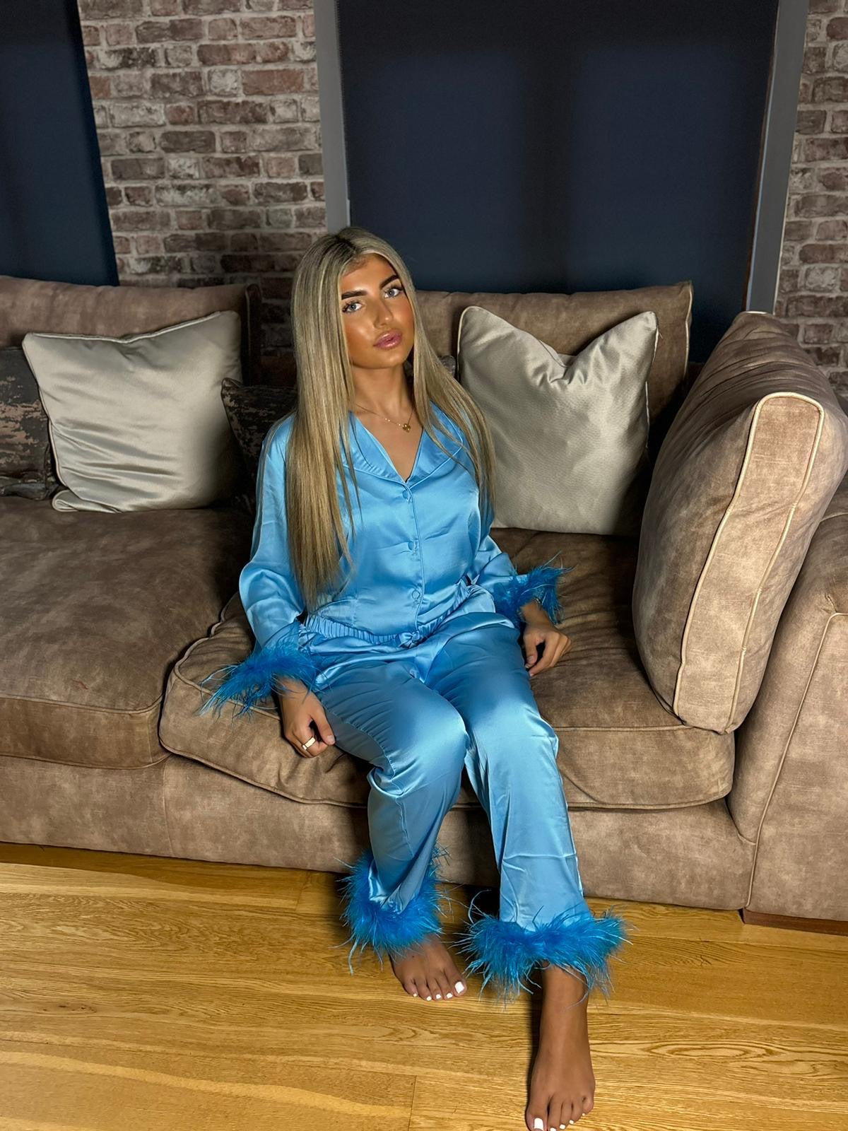 Blue Feather Pyjamas