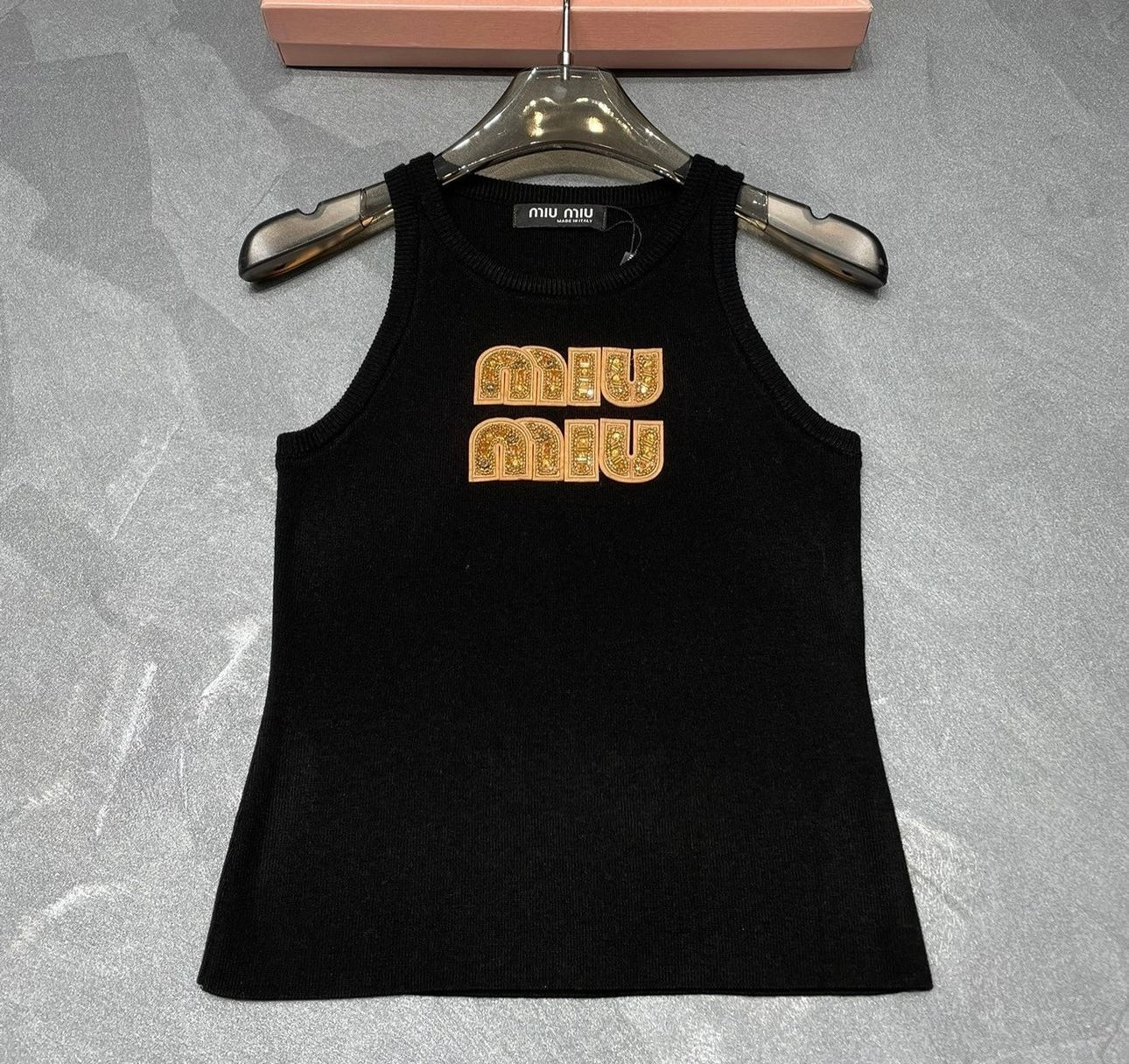 Black & brown vest top