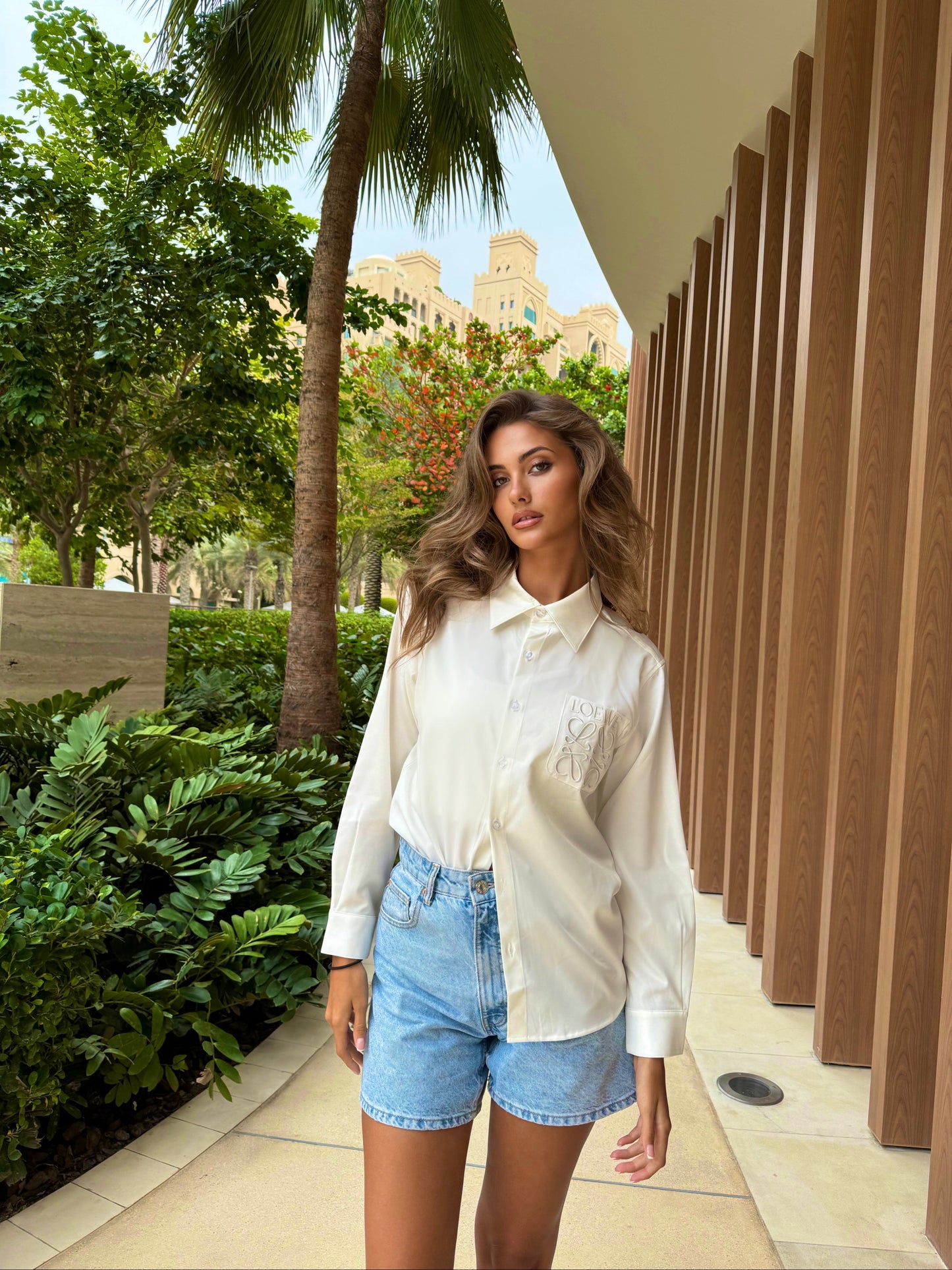 White oversized shirt