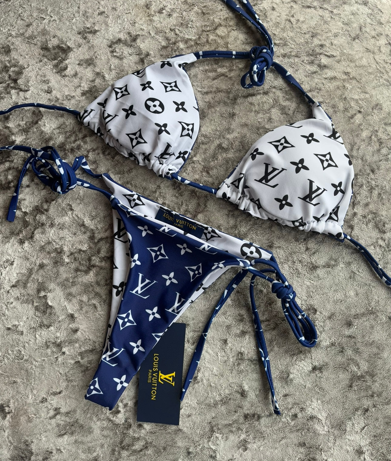 Royal blue reversible bikini