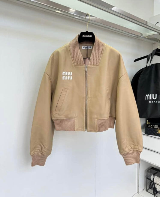 Beige Bomber jacket