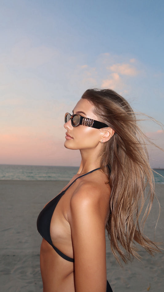 Black & gold Mia sunglasses