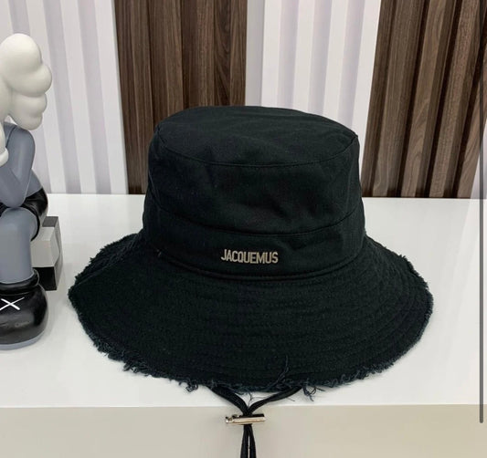 Black j bucket hat