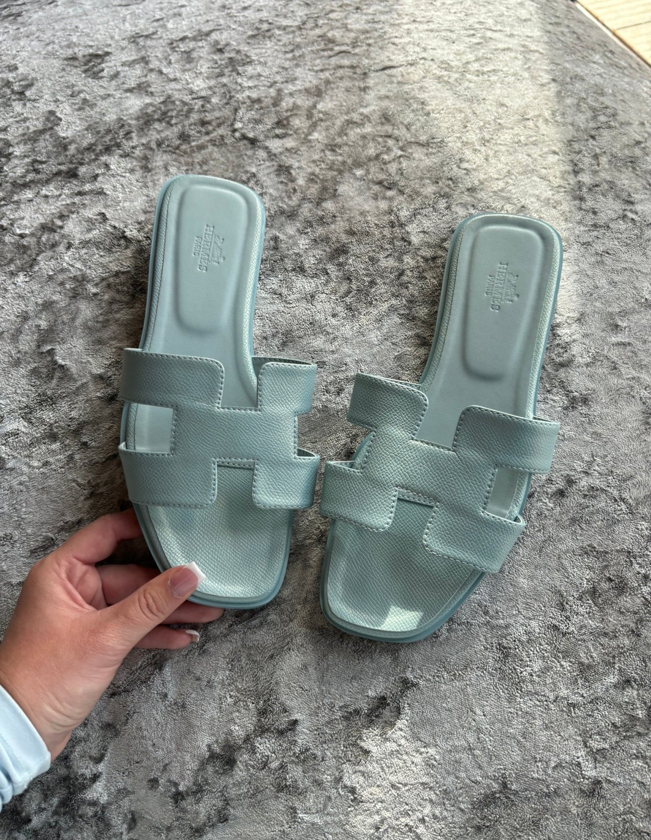 Light blue sandals