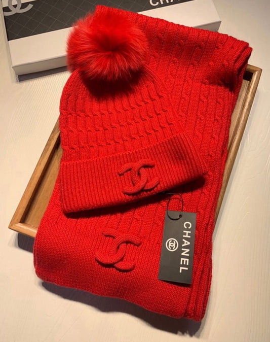 Red hat & scarf set