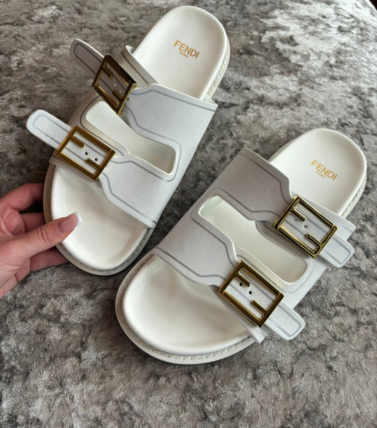 White strap sandals