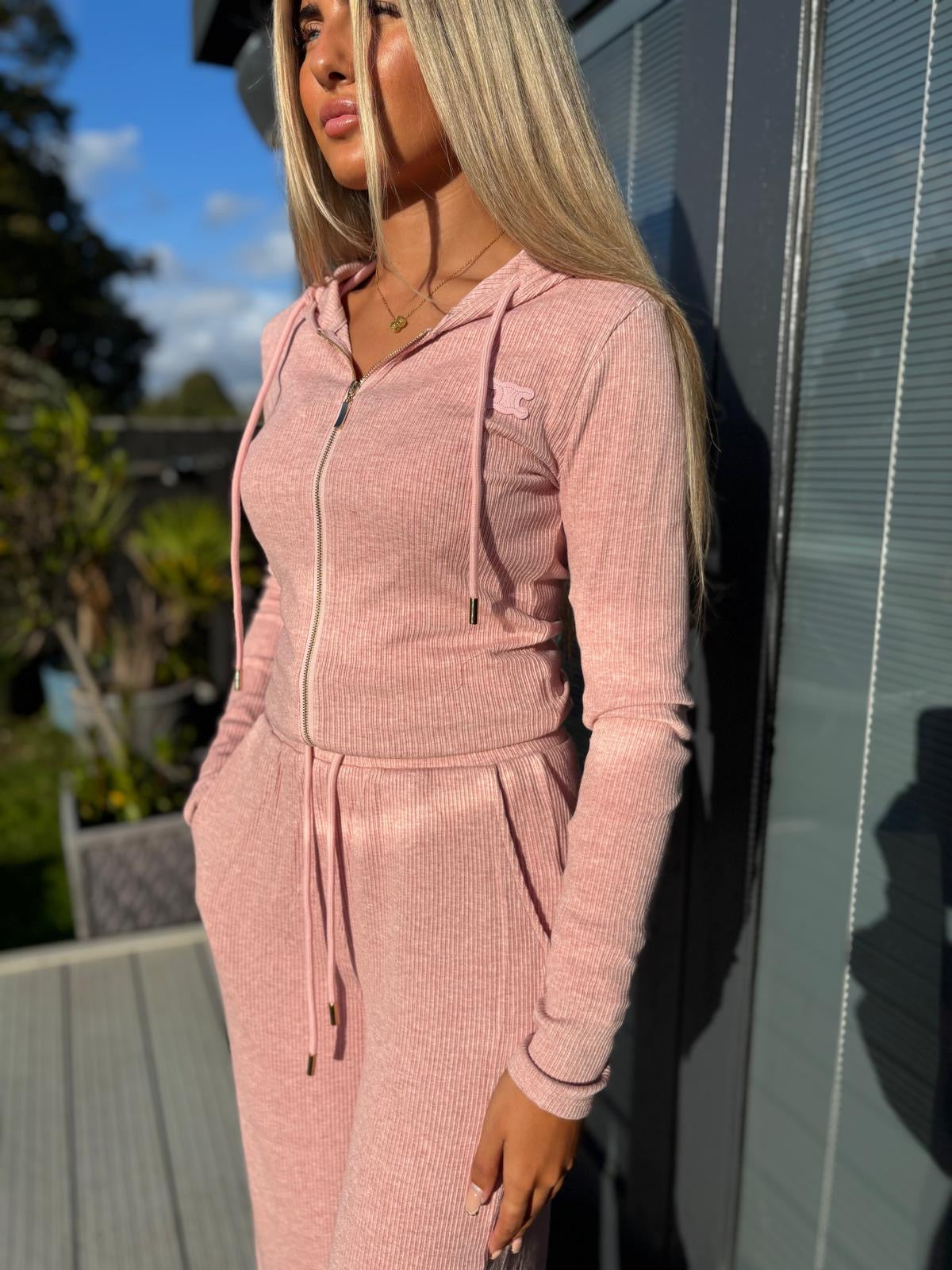 Baby pink tracksuit