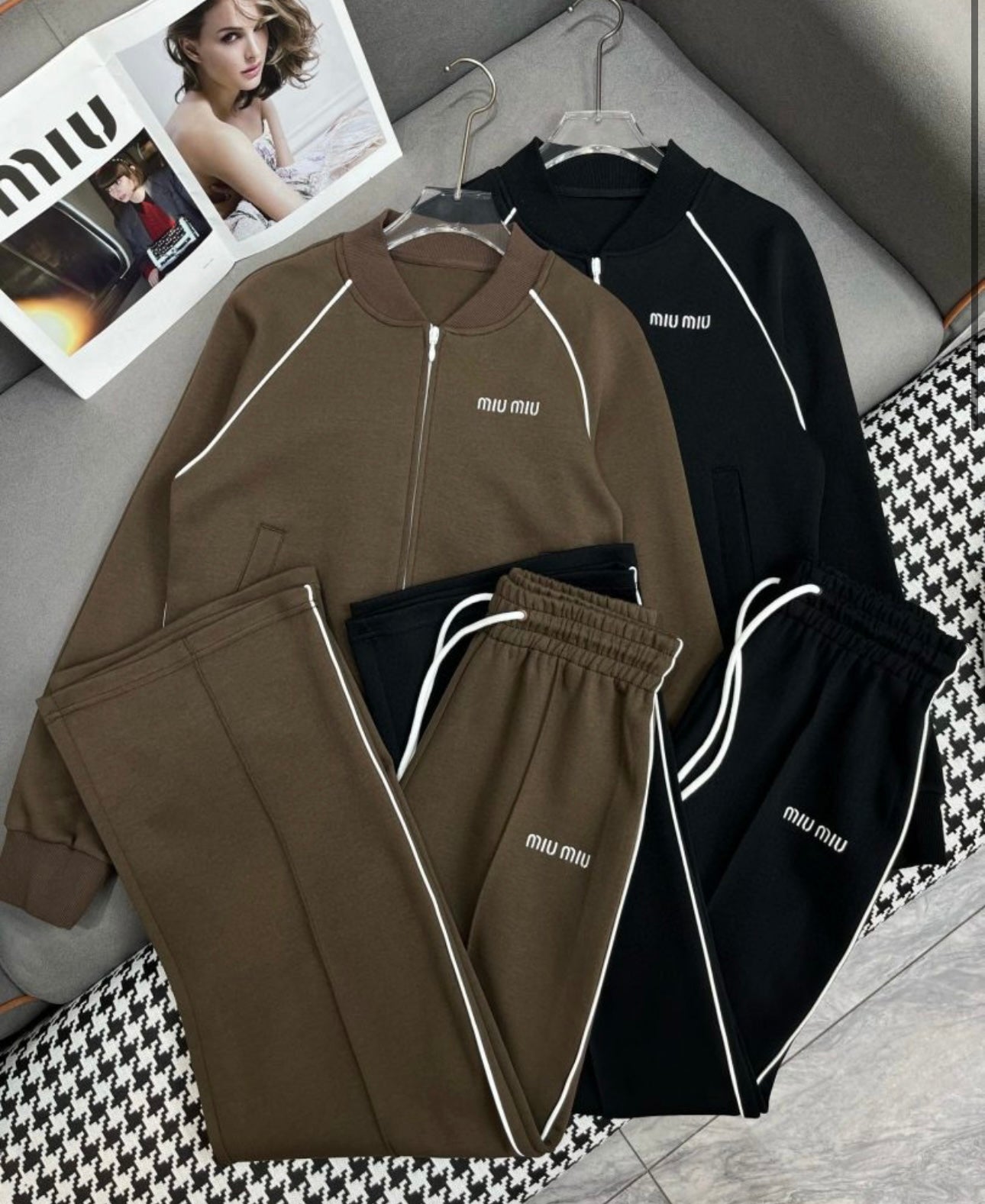 Brown & black tracksuit