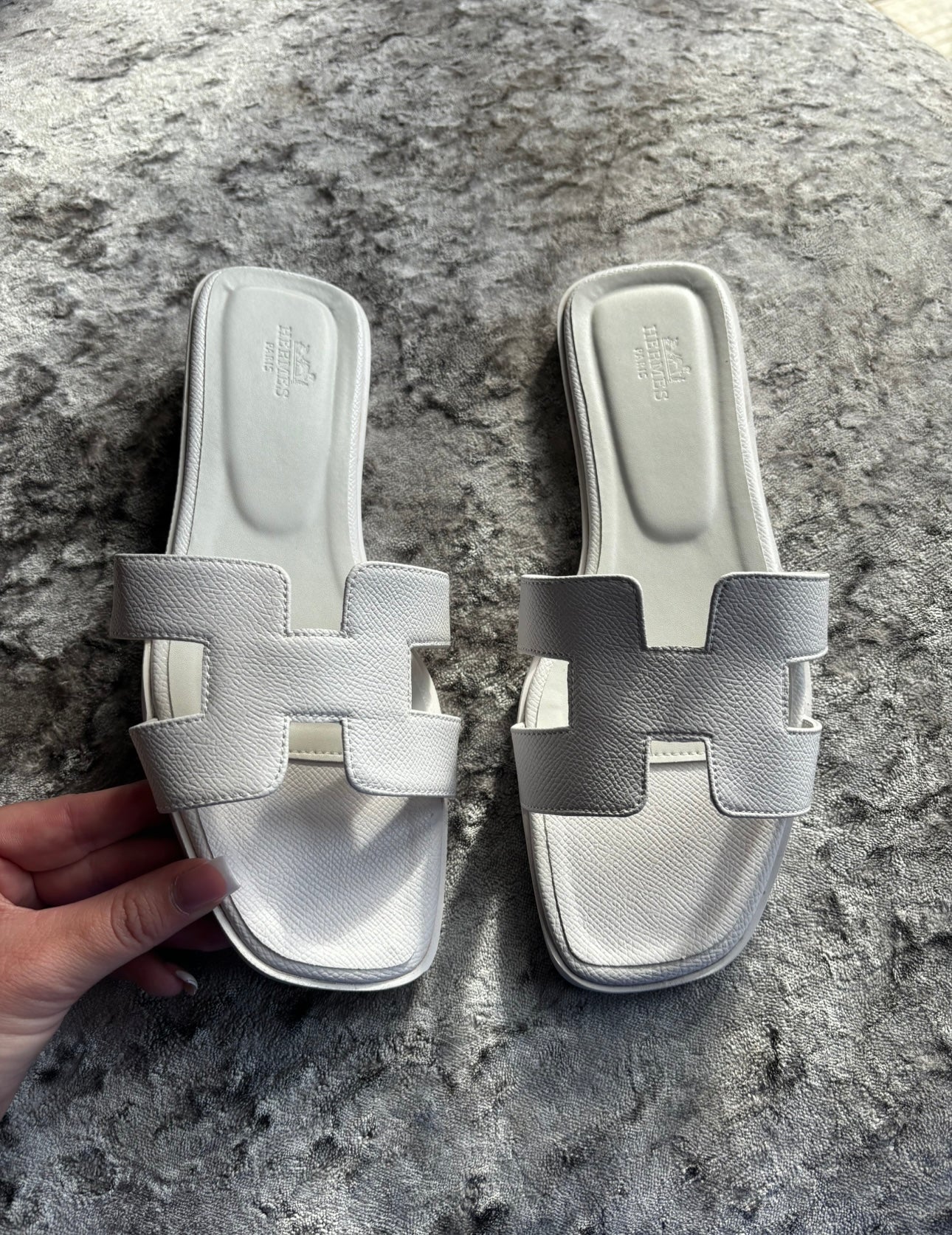 White sandals