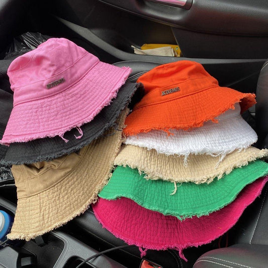 Vibrant orange bucket hat