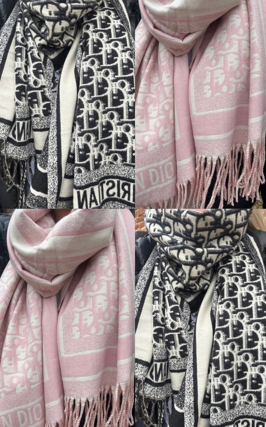 Black & pink scarf