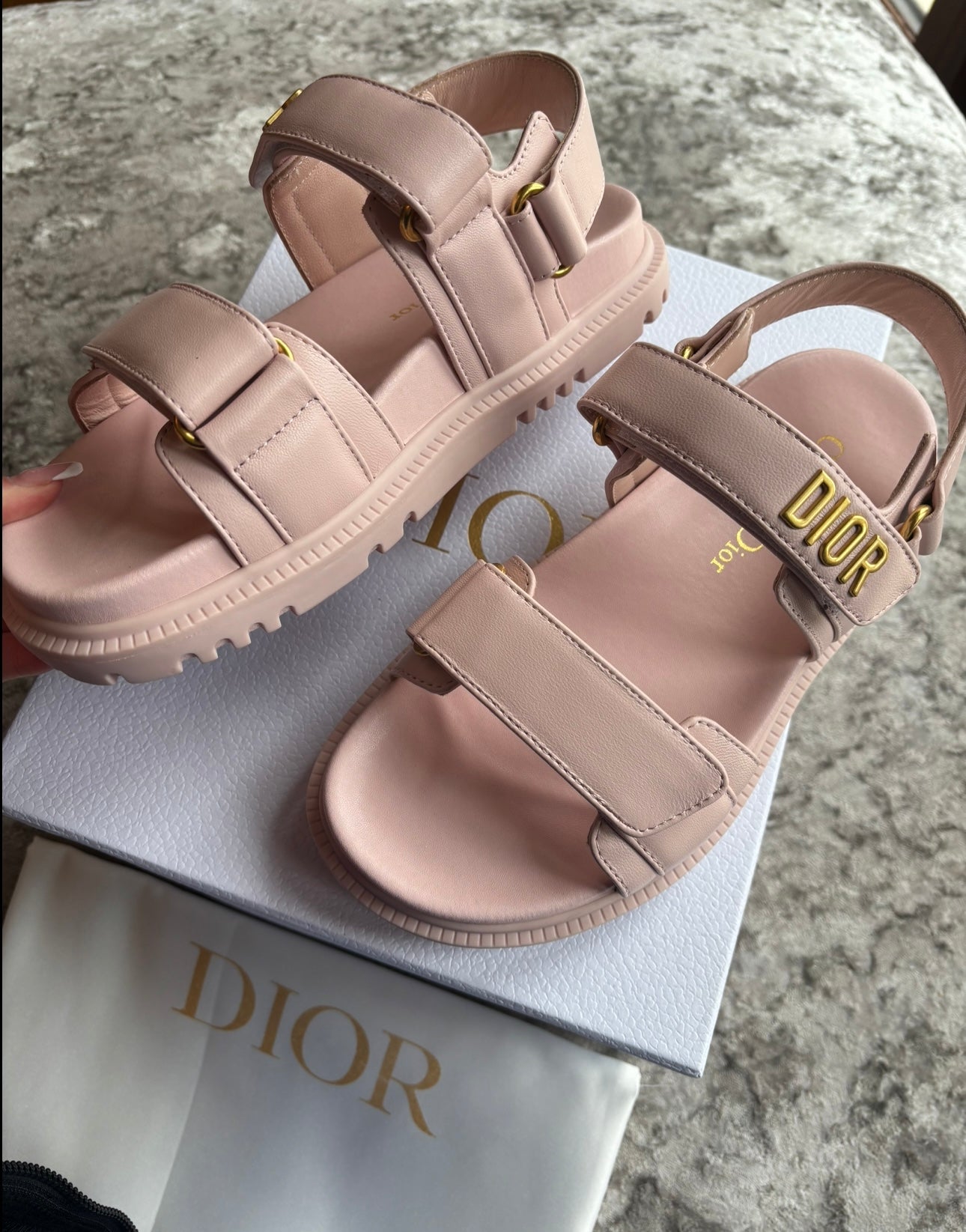 Baby pink sandals