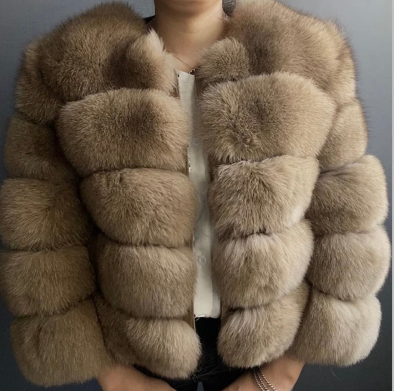 Multi choice fox fur coat