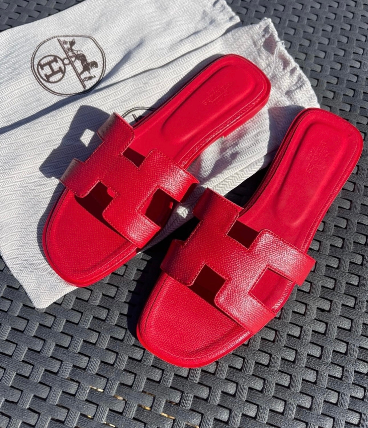 Red sandals