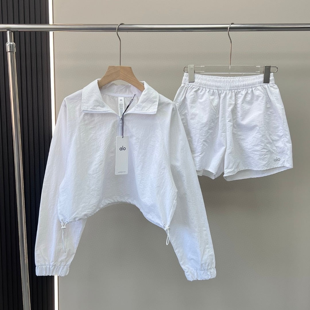 Black, white & white shorts sets