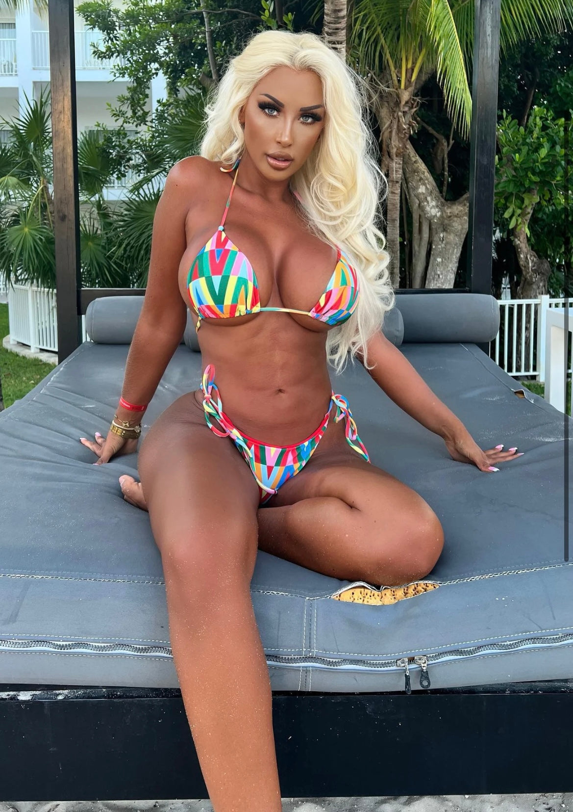 Multi colour bikini