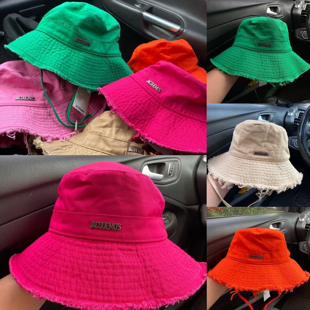 Vibrant orange bucket hat