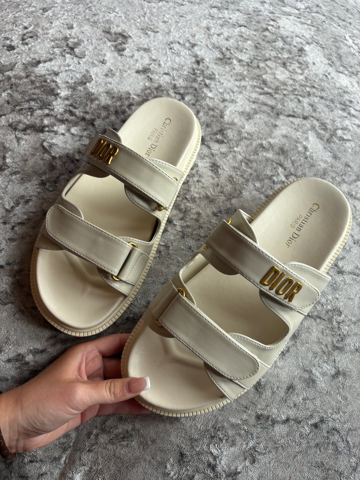 Cream sandals