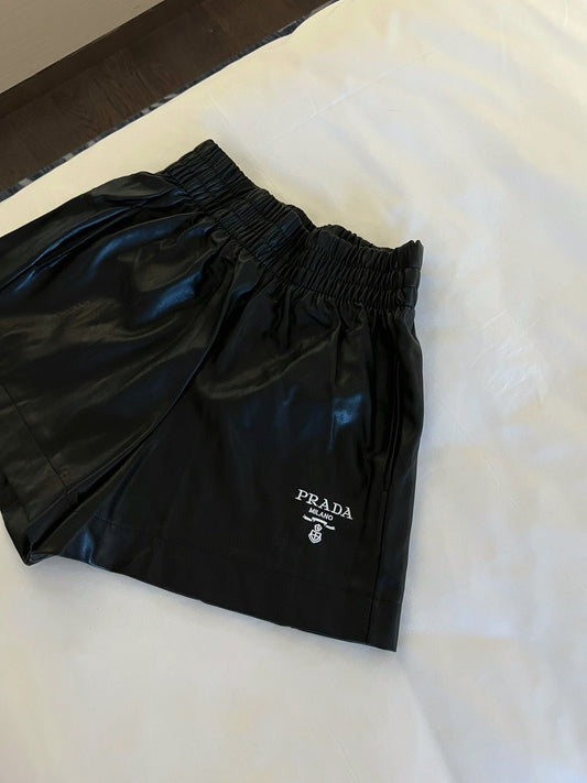 Black Leather Shorts