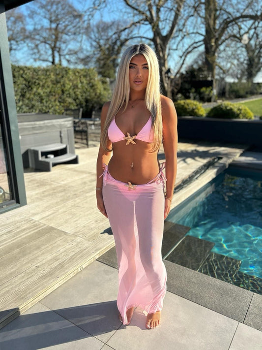 Baby Pink 3 piece bikini set